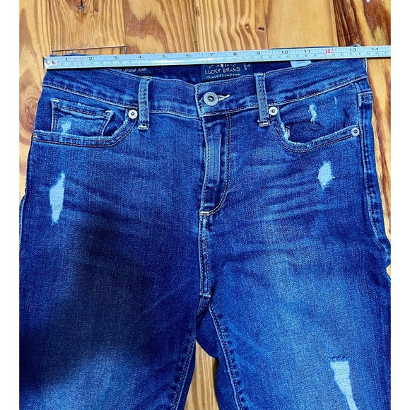 Lucky Brand Size 4/27 A Brooke Legging Jeans Distressed Skinny Denim Stretch Blu - Picture 3 of 16